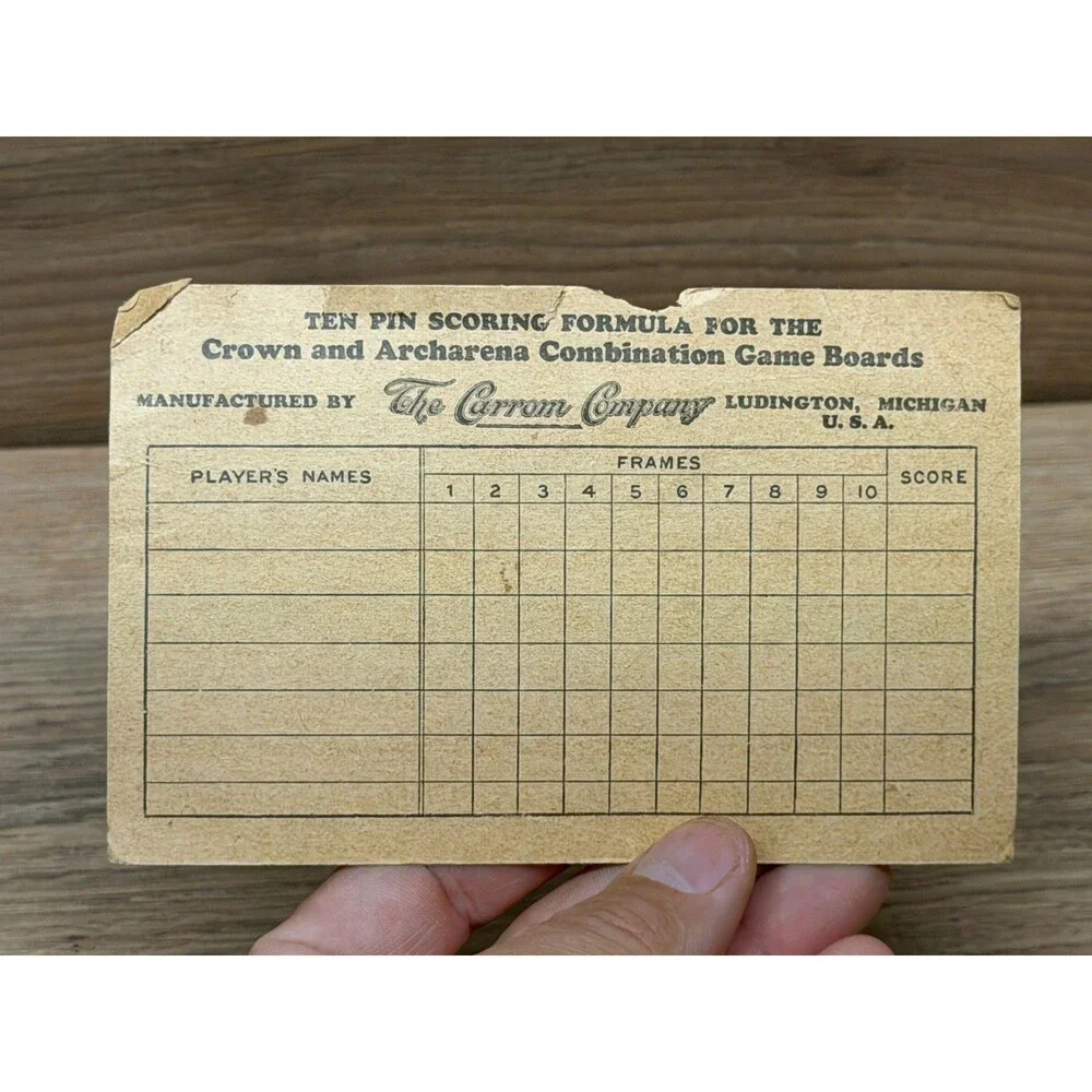 The Carrom Company 1940's Carrom Game Boards Direction Booklet & Ephemera
